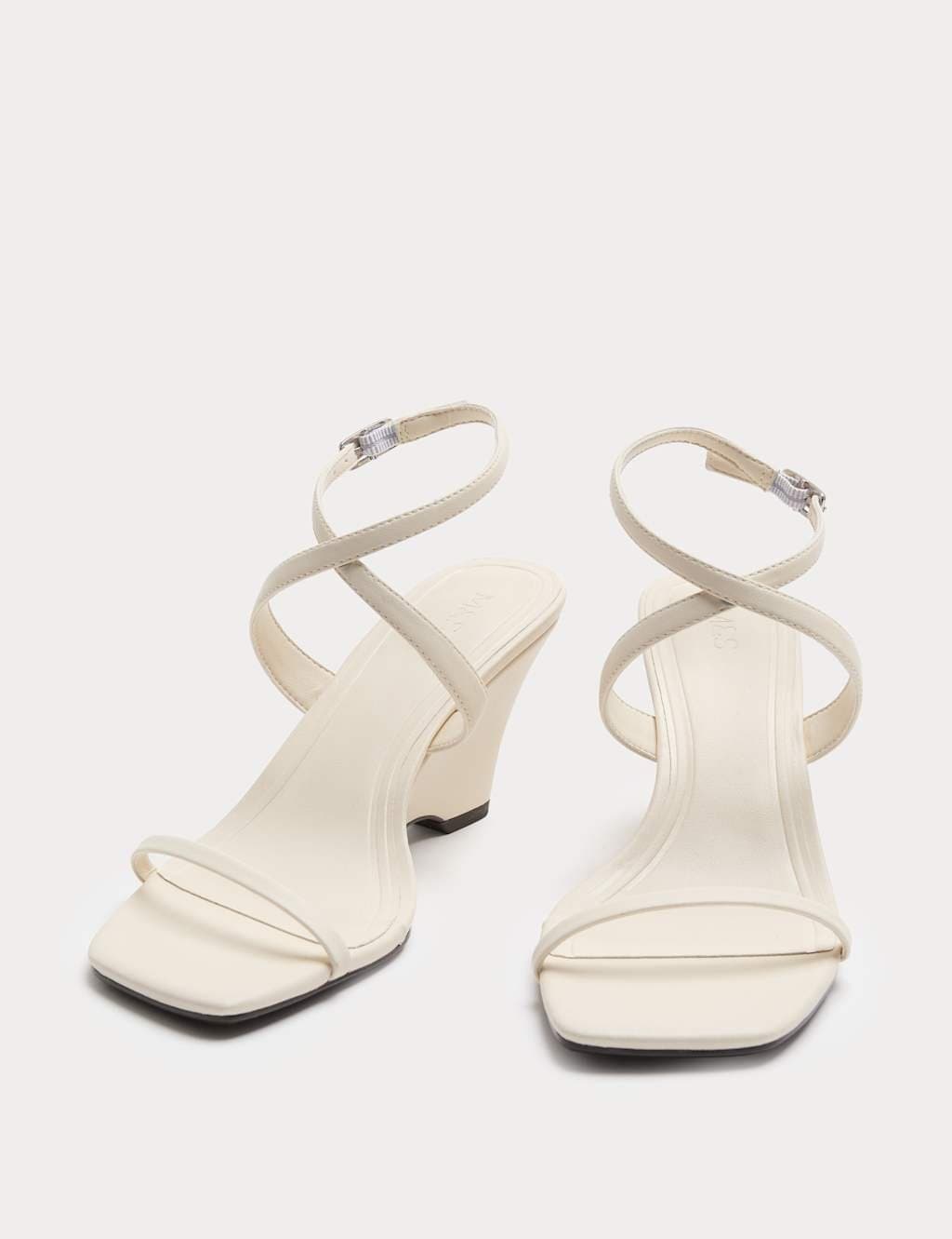 Marks & Spencer M&S Soft White Strappy Wedge Sandals