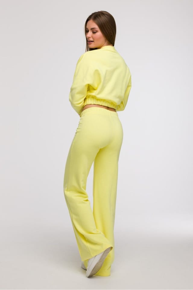 Love Lace Love Lace Women's Wide Leg Sweatpants Tracksuit Trousers Style 211512 in Yellow - 2