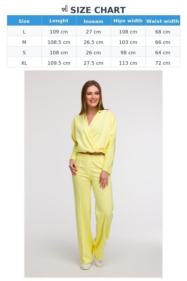 Love Lace Love Lace Women's Wide Leg Sweatpants Tracksuit Trousers Style 211512 in Yellow - 3