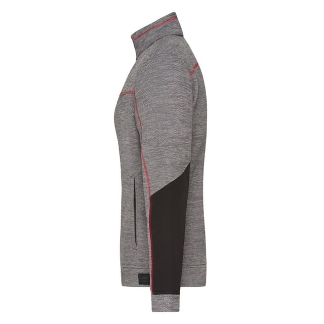 James and Nicholson James and Nicholson Women's Structure Fleece Jacket in Grey - 3