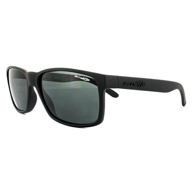 Arnette Arnette Men's Rectangle Black Rubber Grey 4185 Slickster Sunglasses - 2
