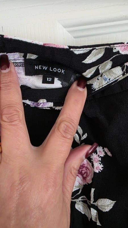 New Look New Look black floral maxi skirt size 12