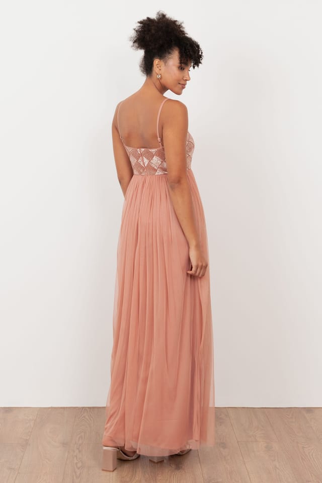 Maya Deluxe Maya Deluxe Women's Embellished Cami Maxi Dress in Pink - 2
