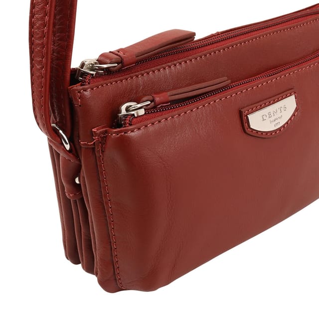 Dents Dents Women's Anaya Leather Cross Body Bag in Raspberry - 3