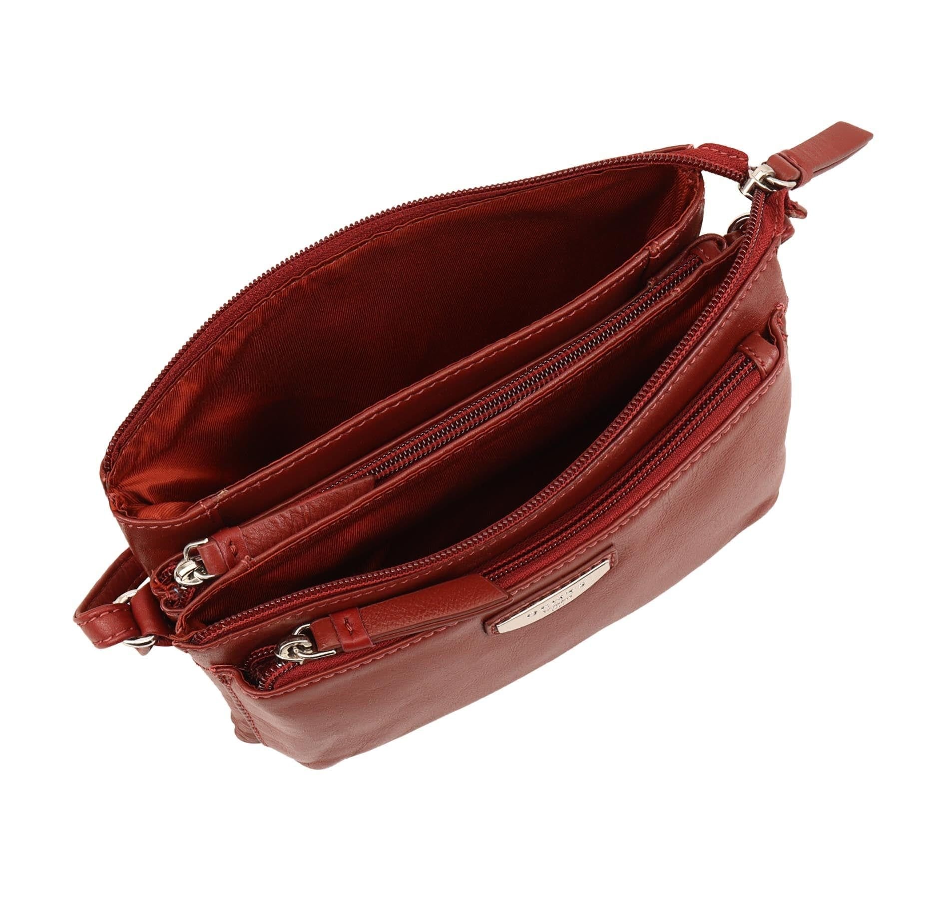 Dents Dents Women's Anaya Leather Cross Body Bag in Raspberry - 4