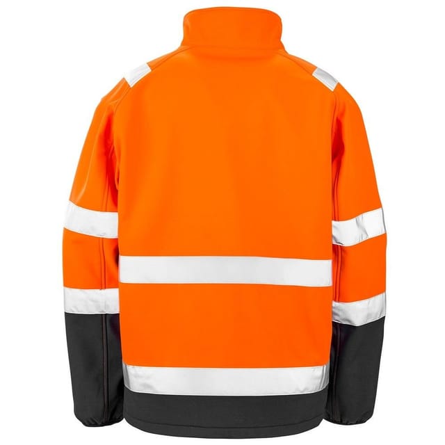 SAFE-GUARD by Result SAFE-GUARD by Result Men's Printable Safety Soft Shell Jacket in Burnt Orange - 2