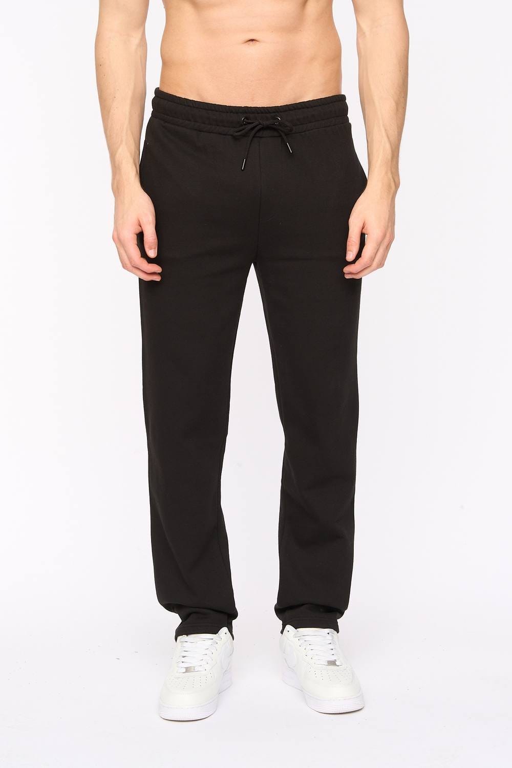 Duck and Cover Duck and Cover Men's Rayland Comfortable Straight-Leg Fleece Joggers in Black - 4
