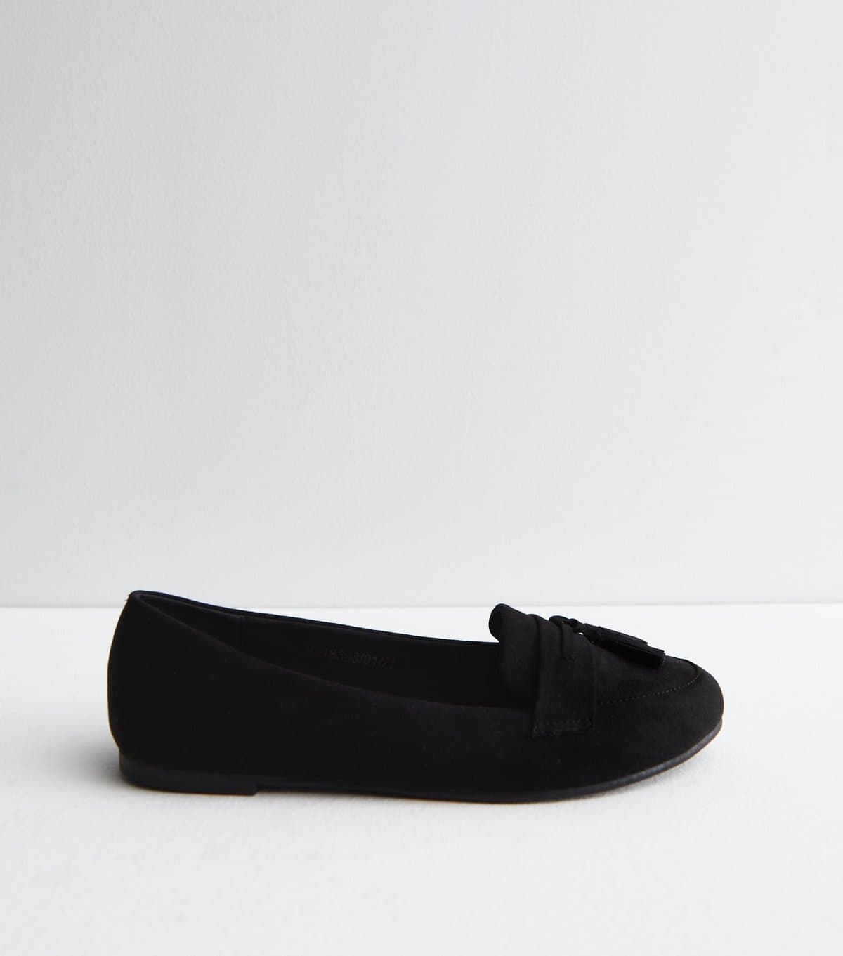 New Look Women's Black Suedette Tassel Trim Loafers Vegan New Look
