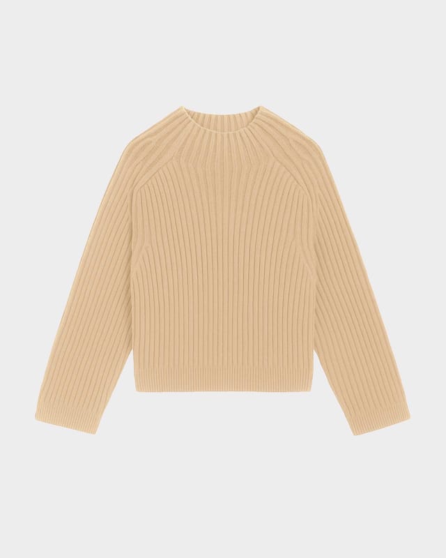 Kettlewell Kettlewell Women's Maeve Rib Knit Sweater in Light Beige - 2