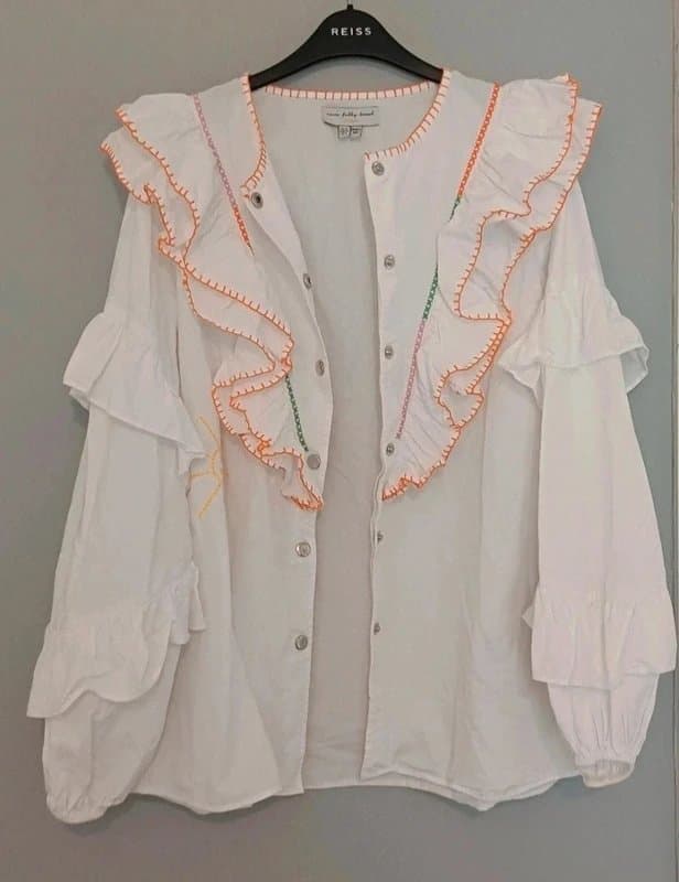 Never Fully Dressed Never Fully Dressed Austin Embroidered Cotton Shirt - size 12