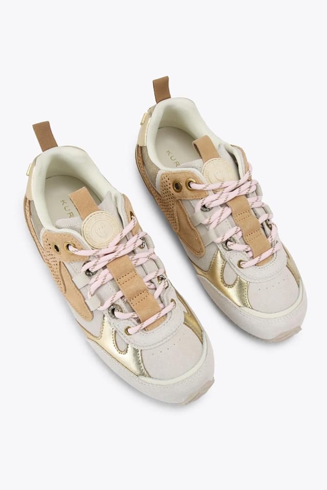 Kurt Geiger London Kurt Geiger London Women's 'Kurt Slim Runner' Suede Leather Trainers in White - 2