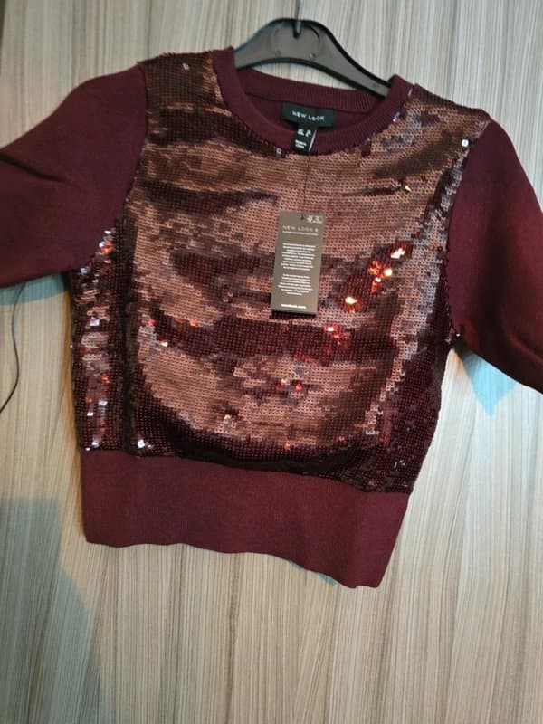 New Look Sequin cropped jumper