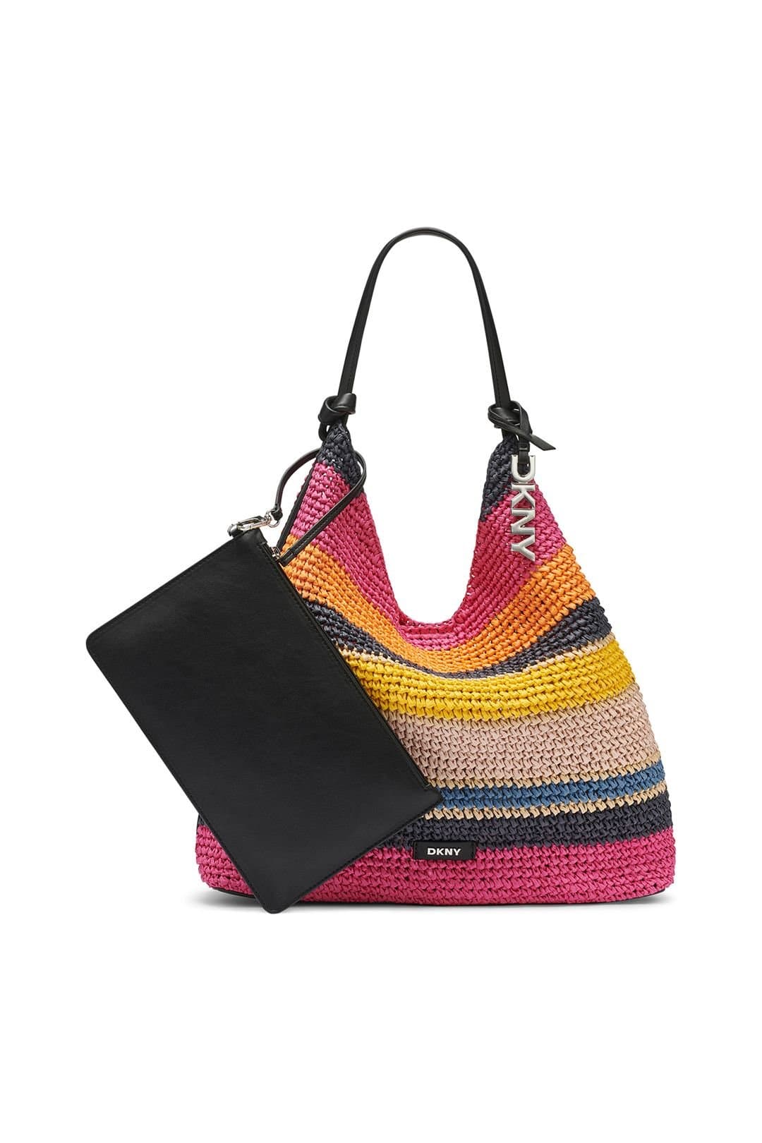 DKNY DKNY Women's Paula Hobo Stripe Multi