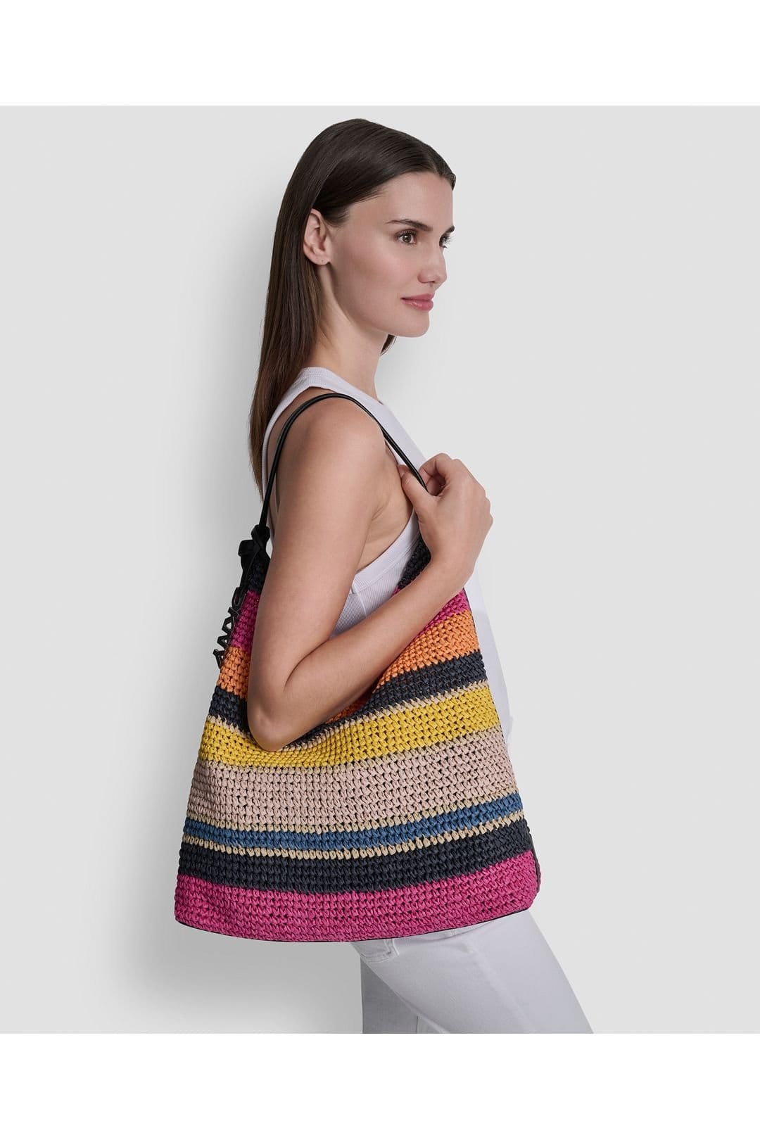 DKNY DKNY Women's Paula Hobo Stripe Multi - 4