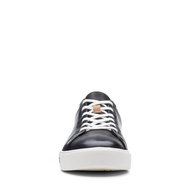 Clarks Clarks Women's Un Maui Lace Black Leather Trainers - 3