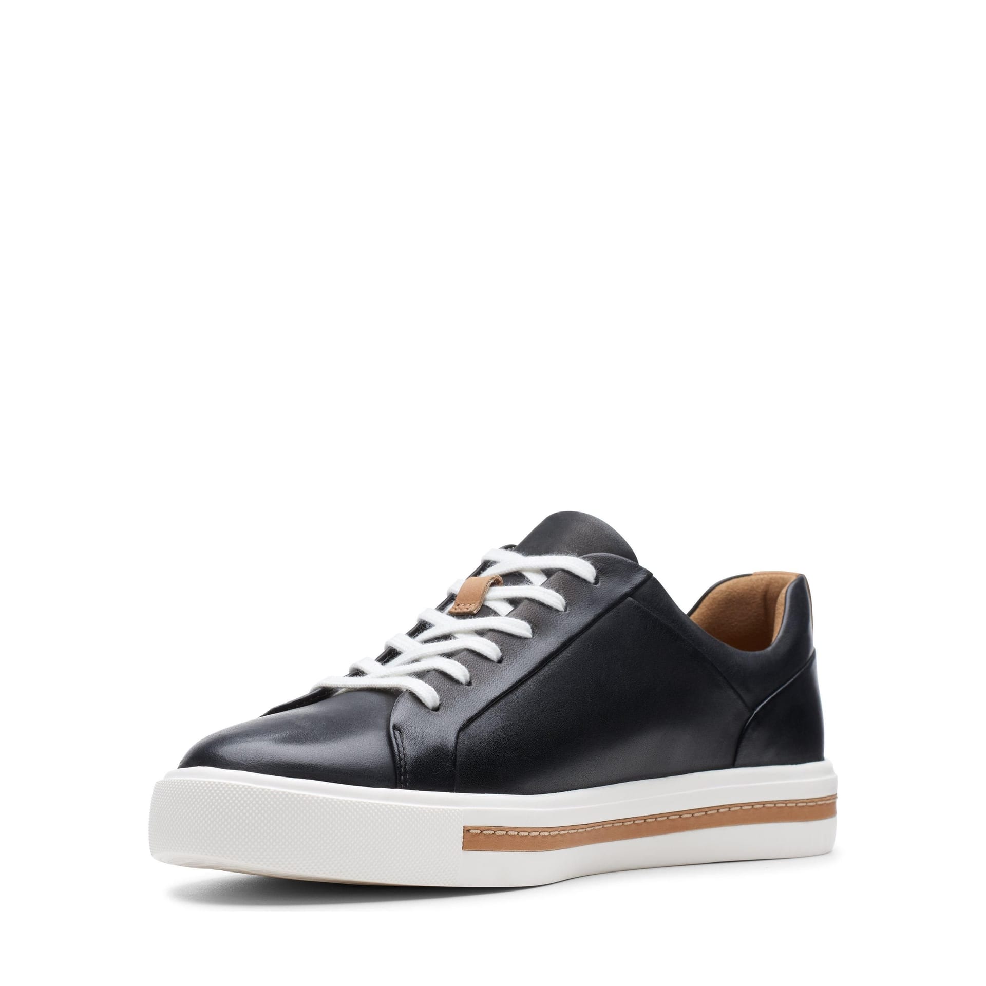 Clarks Clarks Women's Un Maui Lace Black Leather Trainers - 4