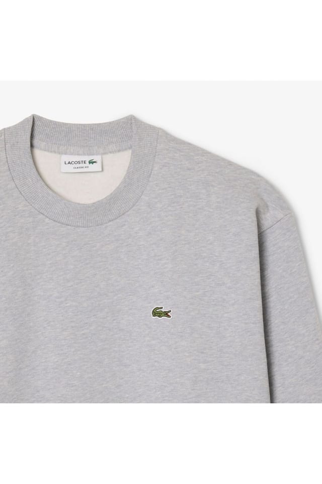 Lacoste Lacoste Men's Crew Neck Sweatshirt Silver Chine in Grey - 2