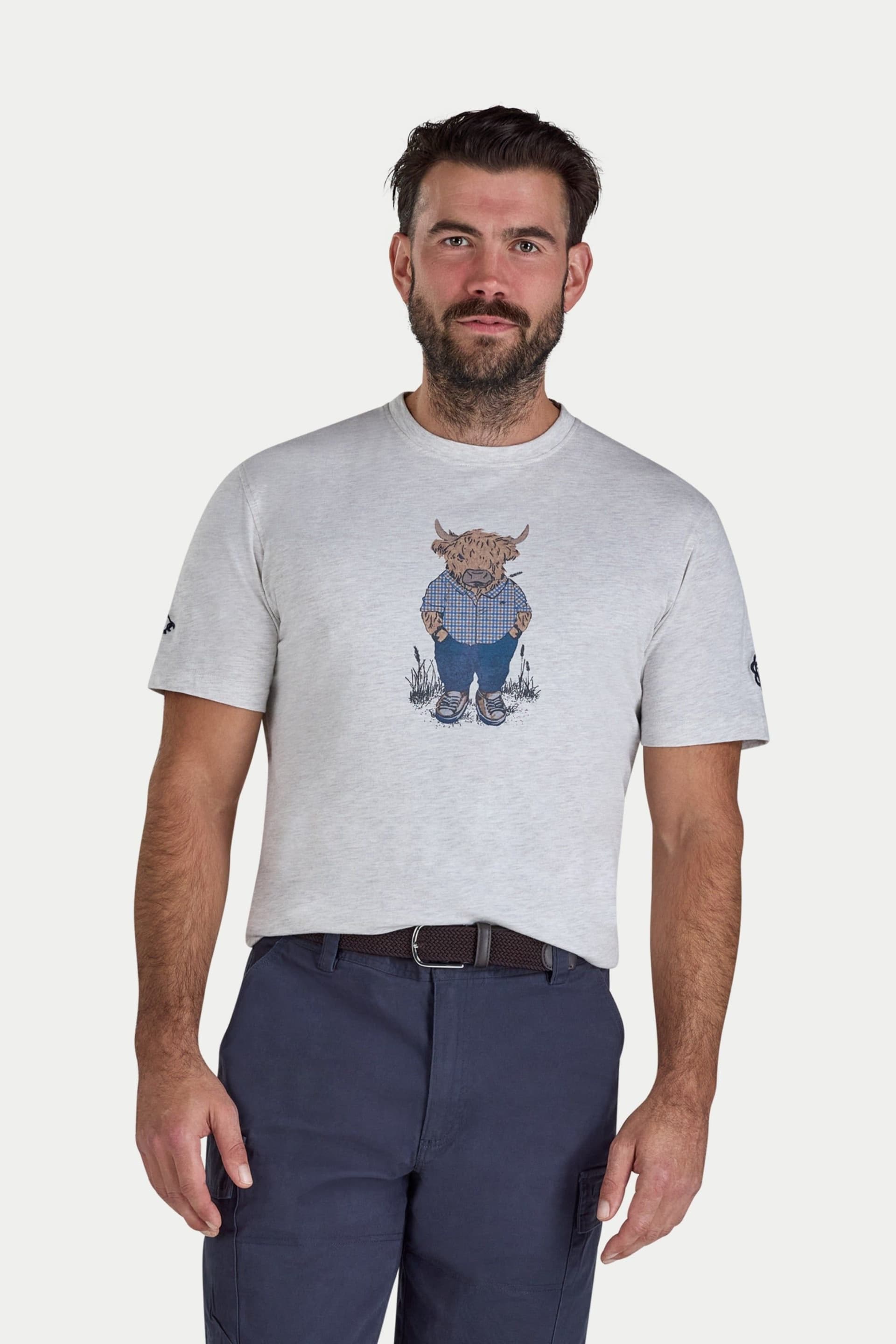 raging bull Raging Bull Men's Farmer Bull T-Shirt in Natural White