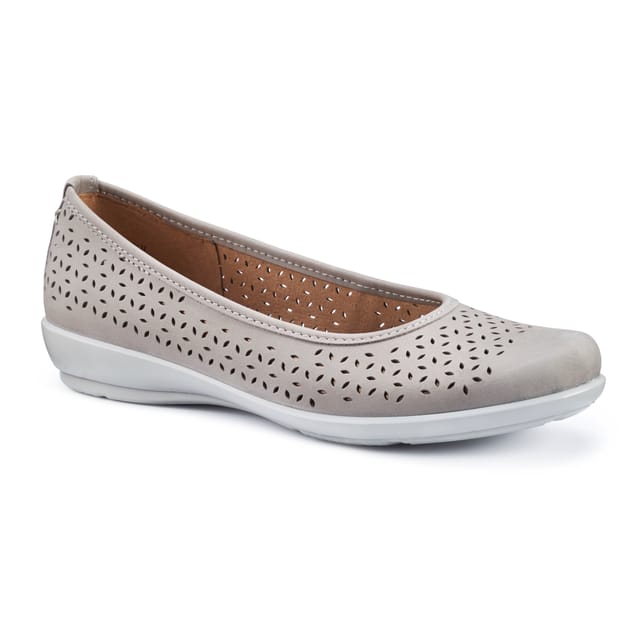 Hotter Hotter Women's Extra Wide 'Livvy II' Ballet Pumps in Mid Grey - 2