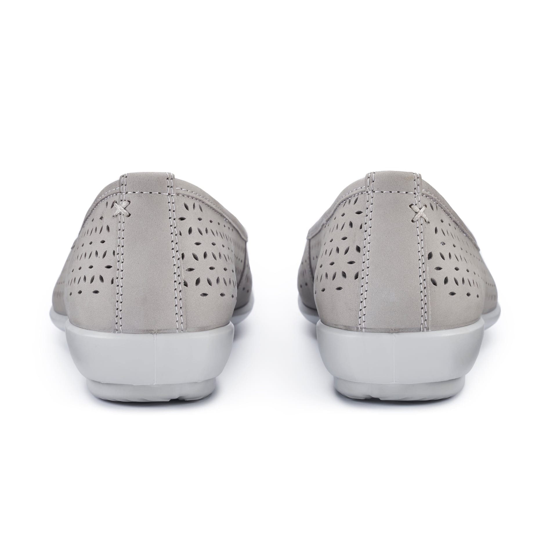Hotter Hotter Women's Extra Wide 'Livvy II' Ballet Pumps in Mid Grey - 4