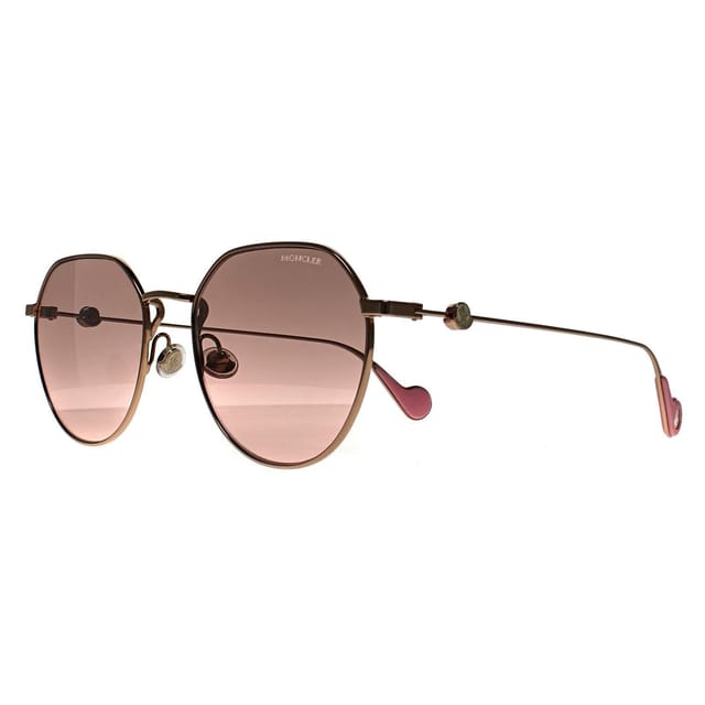 Moncler Moncler Women's Round Shiny Rose Gold Pink Brown ML0156-K - 2