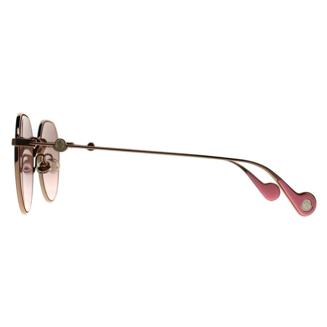 Moncler Moncler Women's Round Shiny Rose Gold Pink Brown ML0156-K - 3