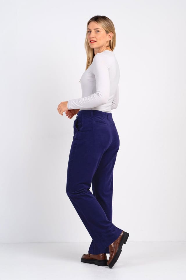 Kettlewell Kettlewell Women's Jamie Cord Straight Pants in Royal - 3
