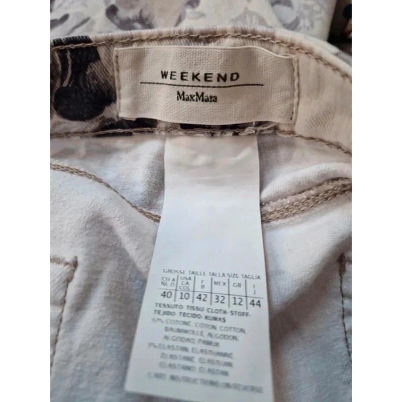 Max Mara Max Mara Weekend skinny fit floral womens denim jeans UK size 12