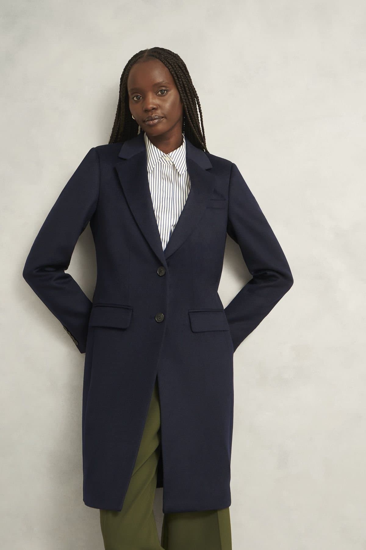 Hobbs London Hobbs London Women's Cavendish Wool Coat in Dark Navy