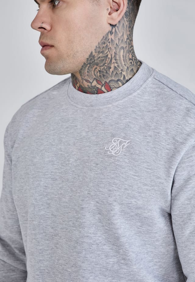 SikSilk SikSilk Men's Essentials Sweater in Grey - 2