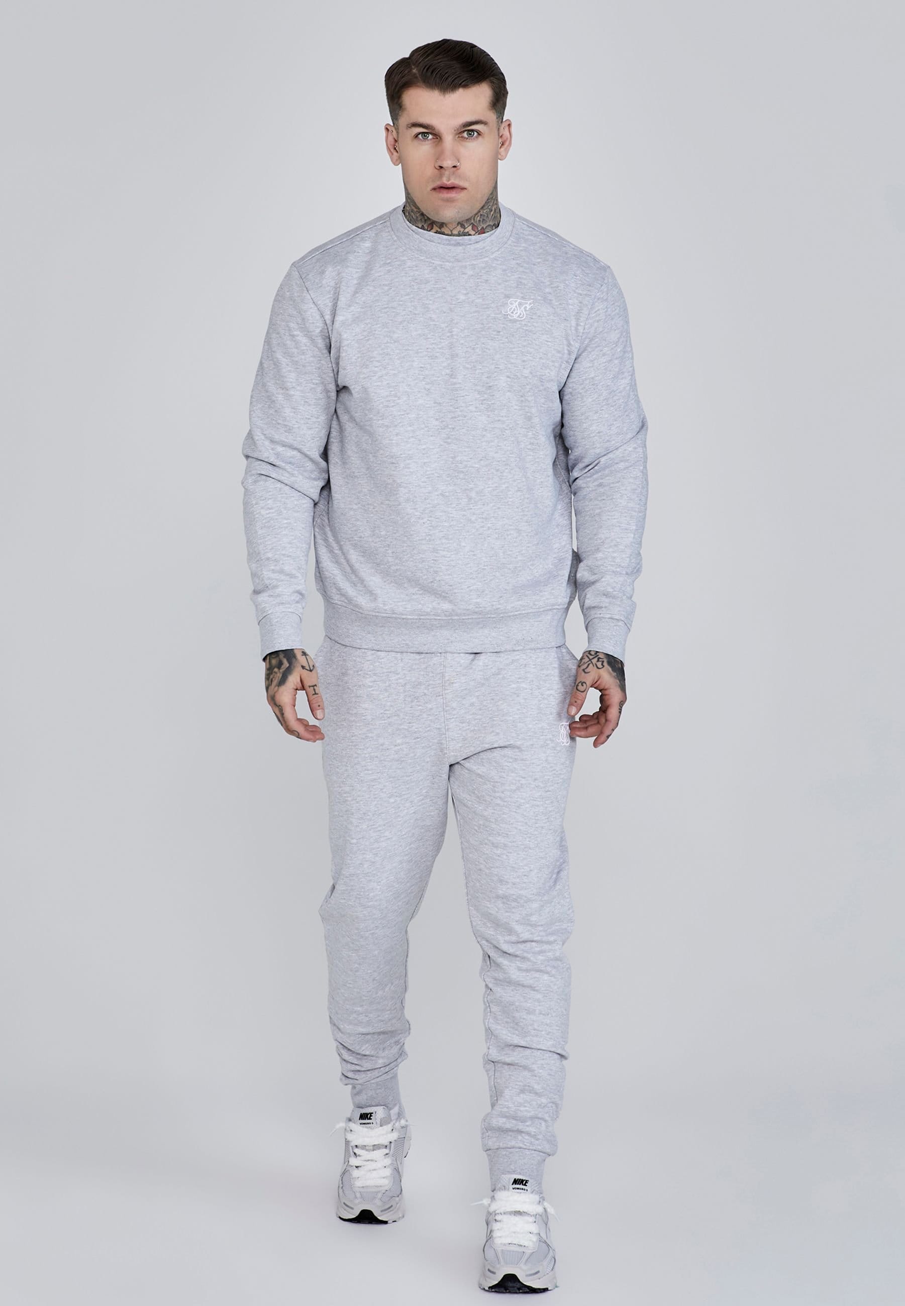 SikSilk SikSilk Men's Essentials Sweater in Grey - 4
