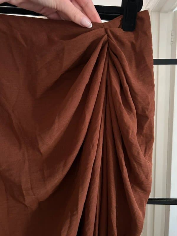 ASOS ASOS brown midi skirt