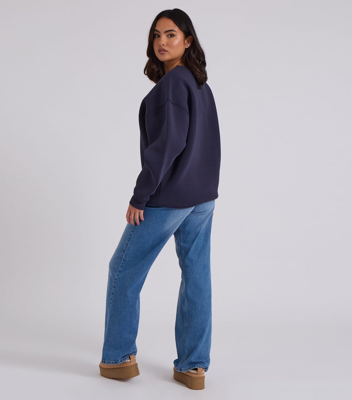 Urban Bliss Women's Navy Berkeley Print Oversized Sweatshirt Urban Bliss New Look - 4