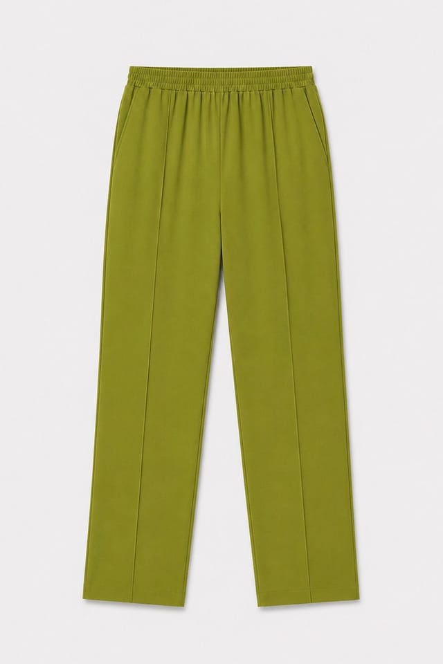 Kettlewell Kettlewell Women's Pintuck Front Slim Tapered Trousers in Lime - 2
