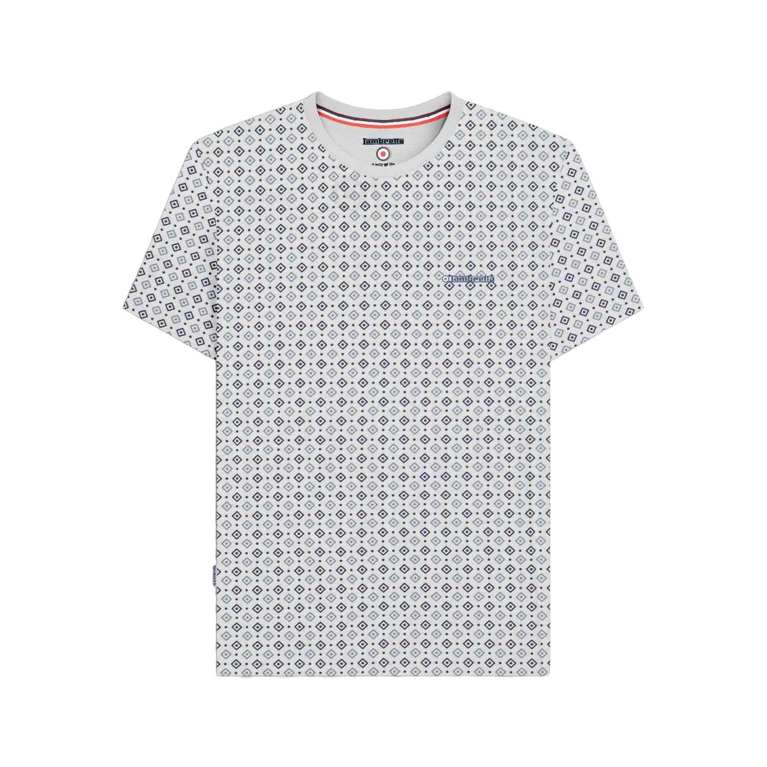 Lambretta Lambretta Men's SS25 Geometric T-Shirt in White