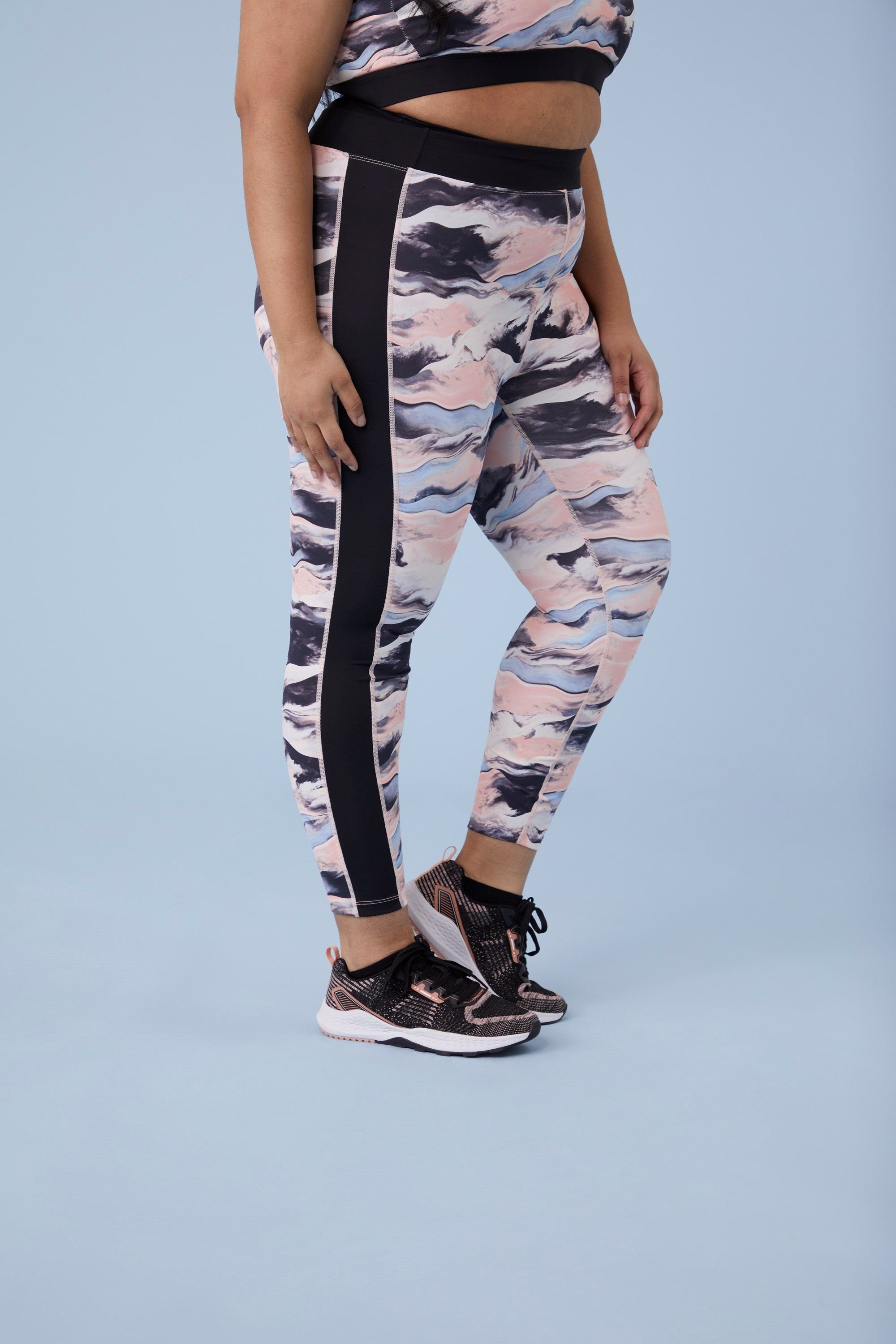 Active People Active People Women's 'Fusion' Stretchy Lightweight Moisture Wicking Soft Casual Leggings in Dusty Pink - 3