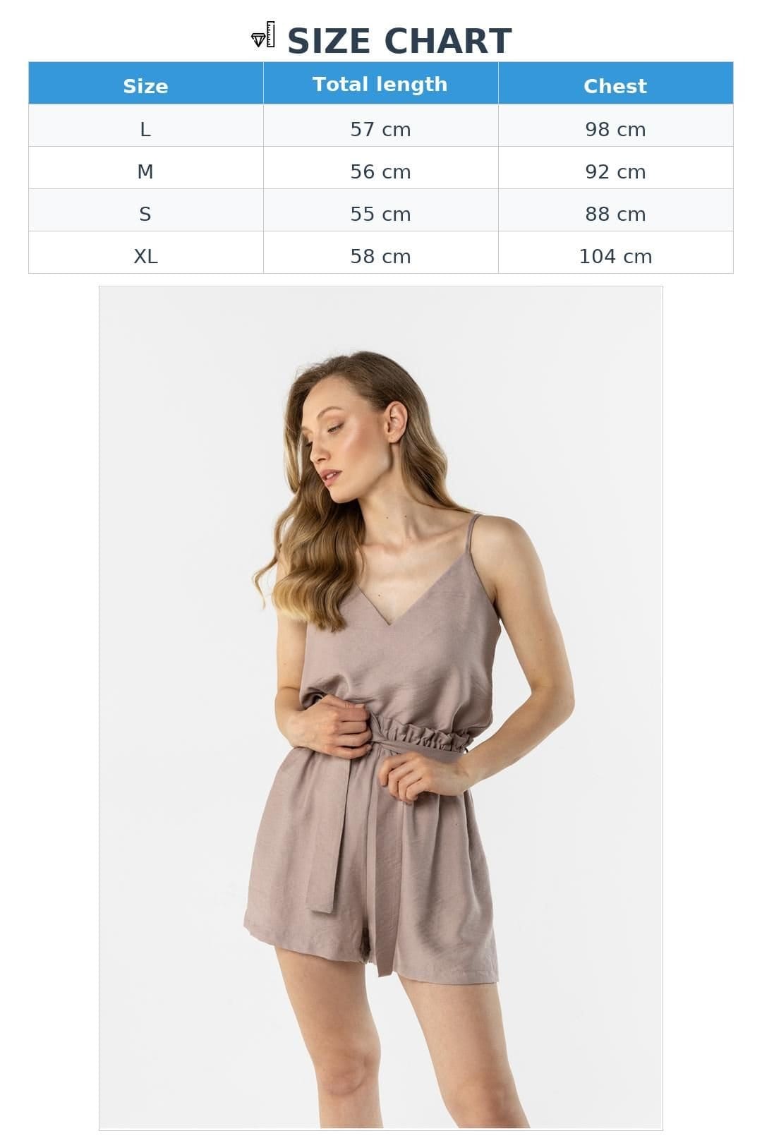 Love Lace Love Lace Women's Satin Finish V Neck Loose Fit Strappy Top in Beige - 4