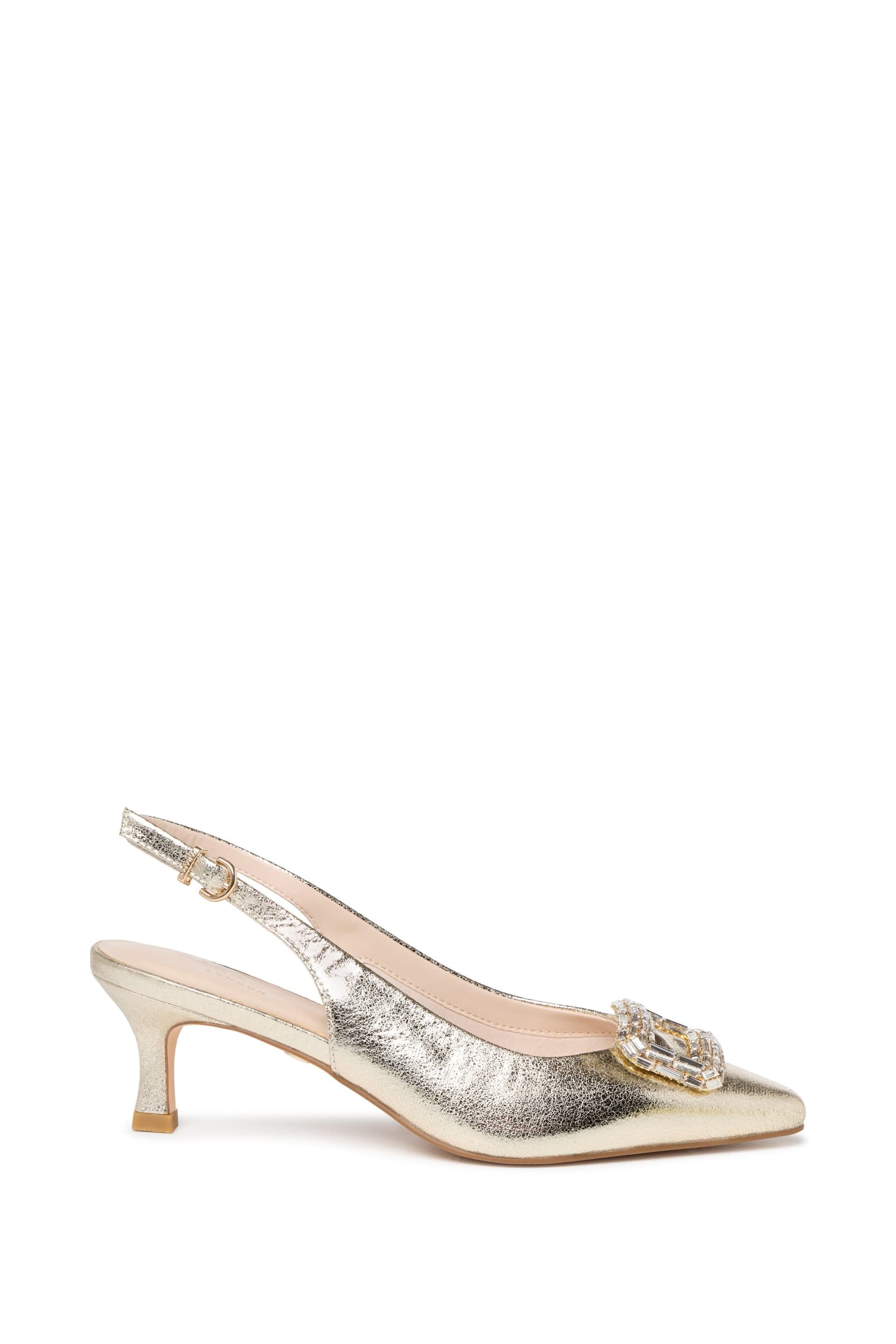 Paradox London Paradox London Women's Tierney' Stiletto Heel Slingback Shoes in Gold
