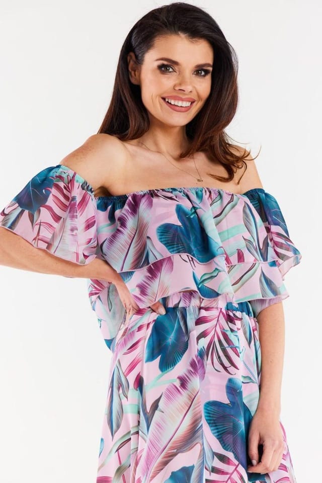 Love Lace Love Lace Women's Short Chiffon Blouse With Double Ruffles - 2