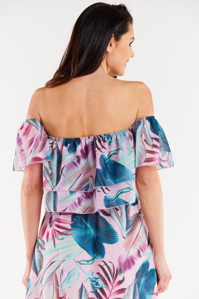 Love Lace Love Lace Women's Short Chiffon Blouse With Double Ruffles - 3