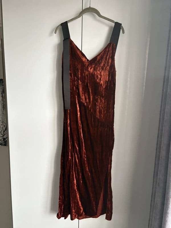ASOS Maroon Velvet Sleeveless Dress