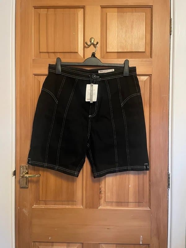 ASOS ASOS Denim Contrast Stitch Shorts