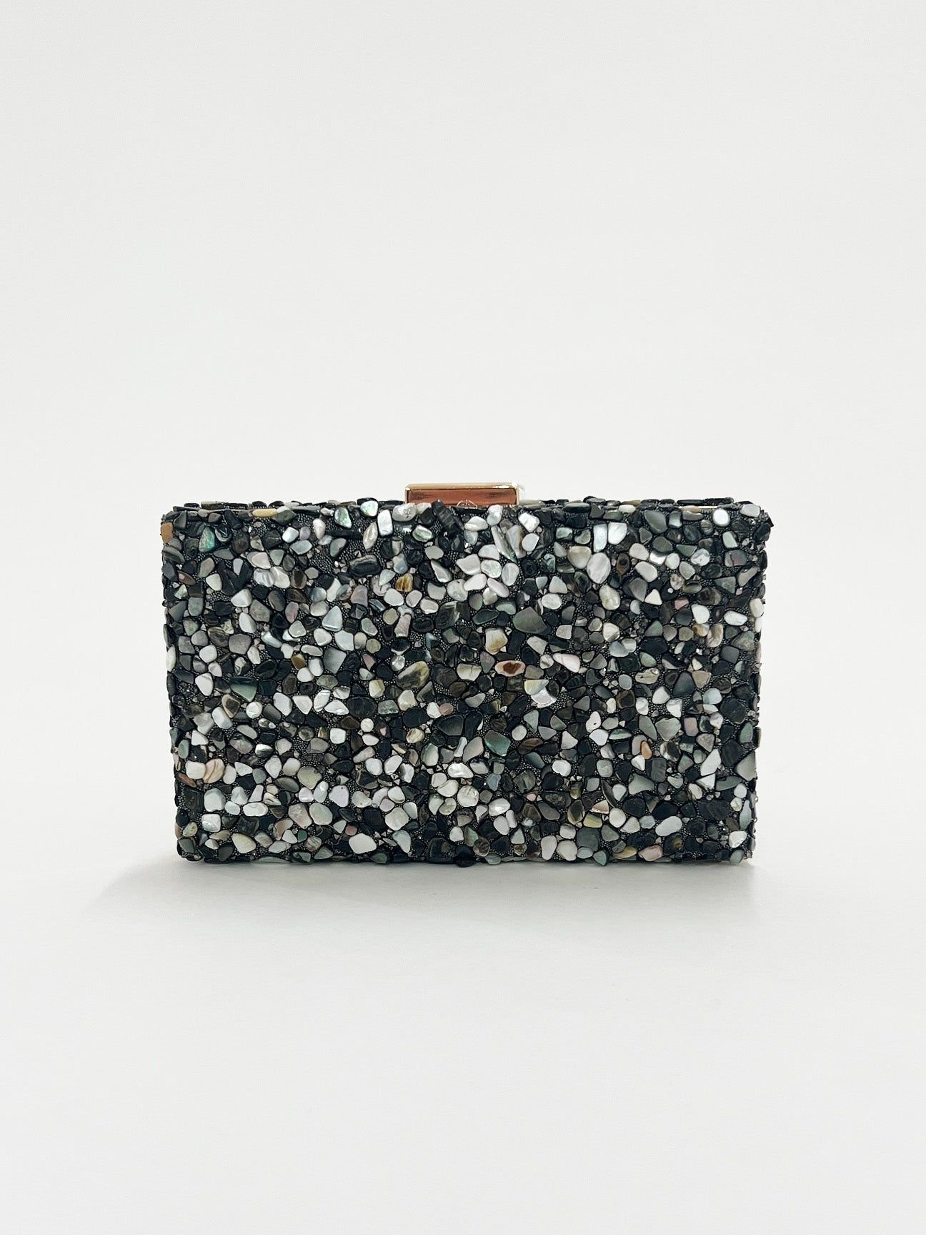 SVNX SVNX Women's Embellished Clutch bag in Black Speckle - 2