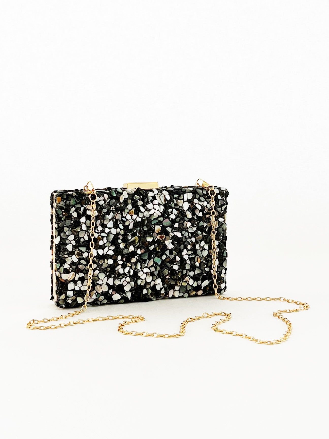 SVNX SVNX Women's Embellished Clutch bag in Black Speckle - 3