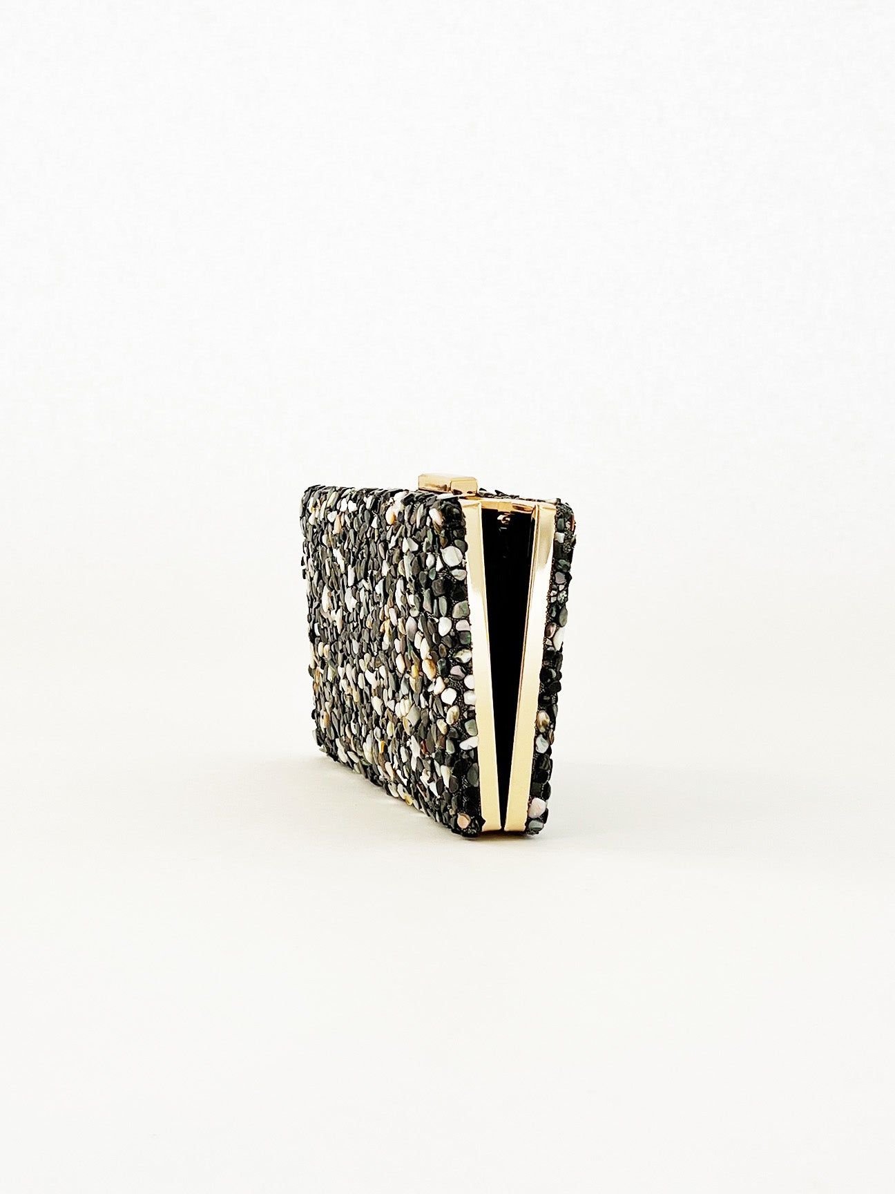 SVNX SVNX Women's Embellished Clutch bag in Black Speckle - 4