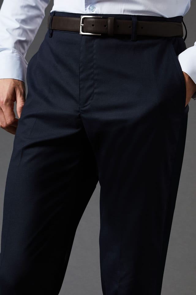 Burton Burton Men's Navy Slim Fit Smart Trousers - 2