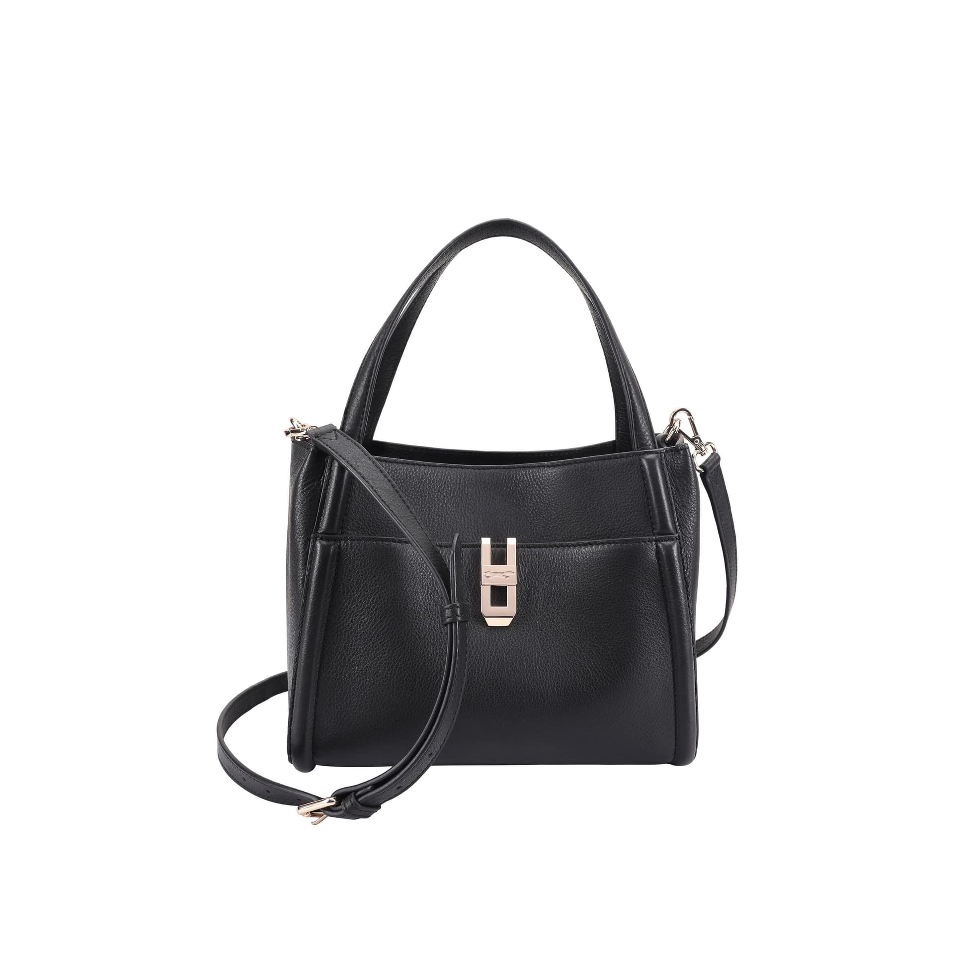 Paul Costelloe Paul Costelloe Women's Madeline Leather Multiway Grab Bag in Black