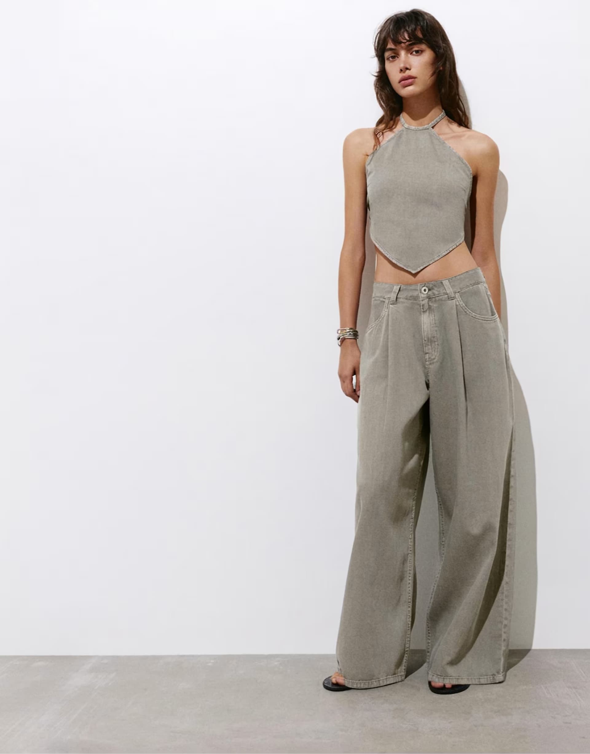 ASOS Pull&Bear grey denim set
