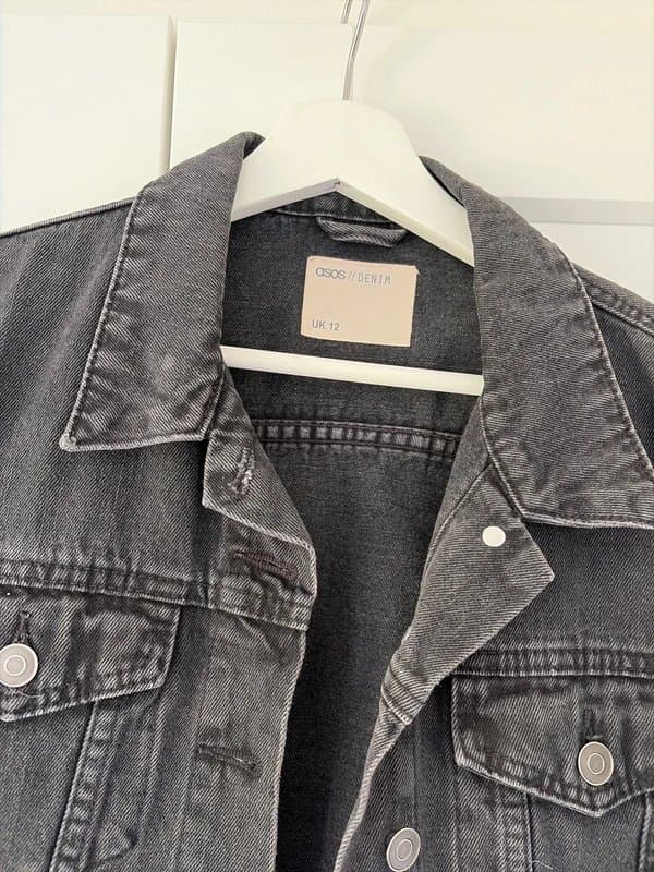ASOS ASOS black cropped denim jacket
