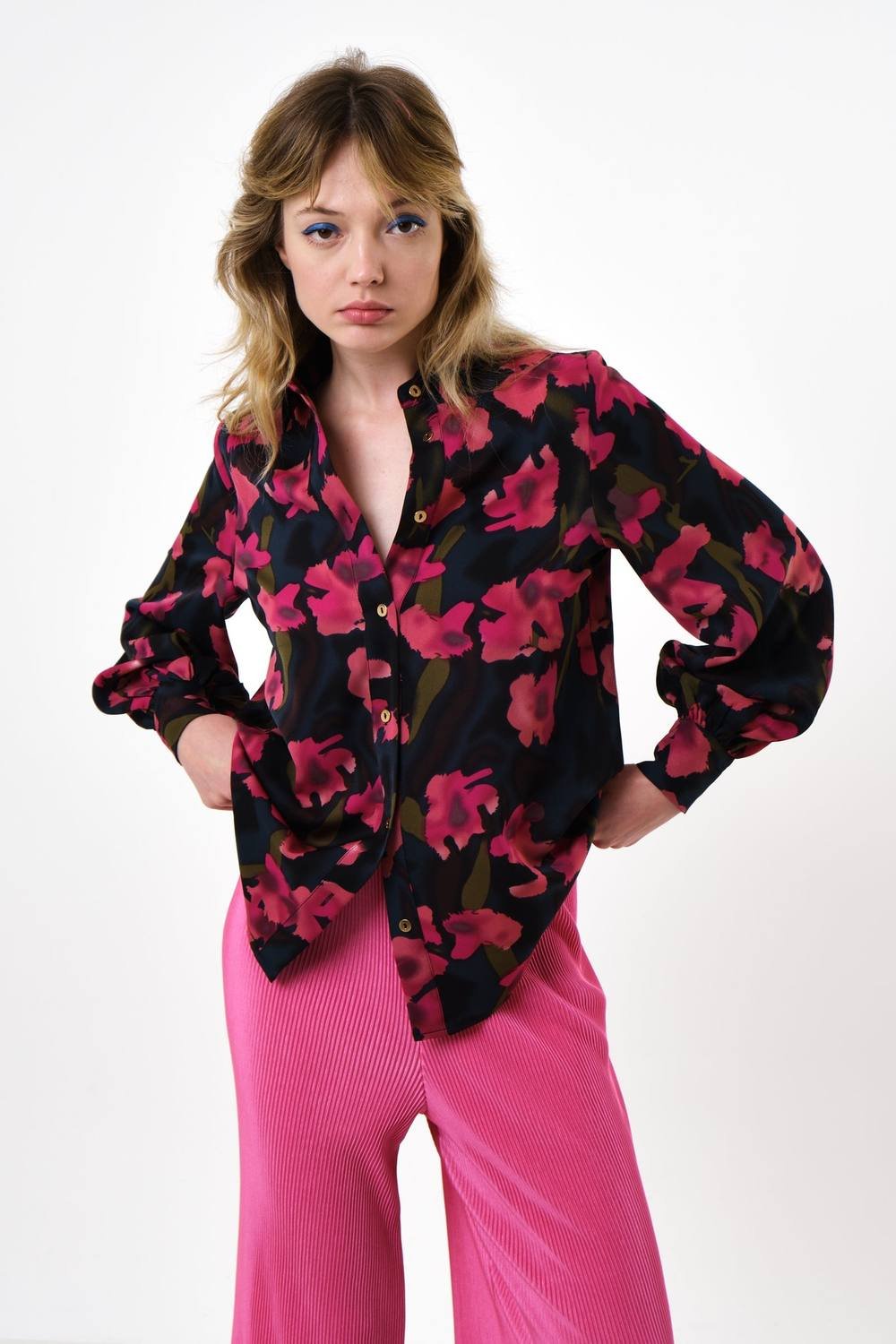 Louche Louche Women's Byron Watermark Floral Print Shirt - 3